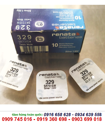 Renata 329; Pin Renata 329/SR731SW silver oxide 1.55v Made in Swiss